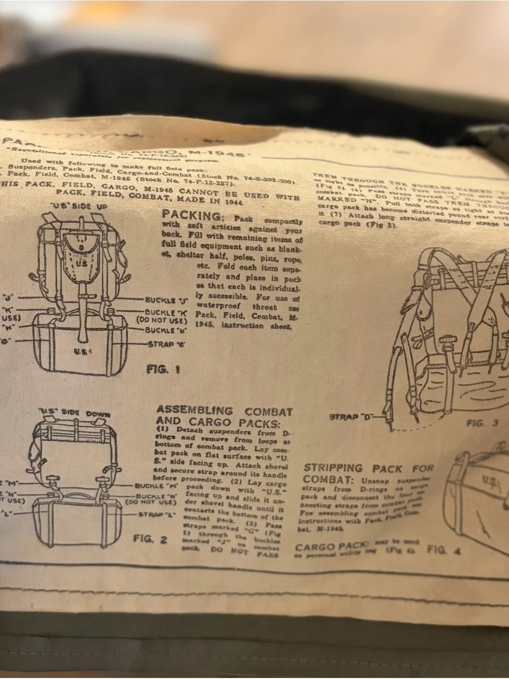 Vintage us army M 1945 Bag